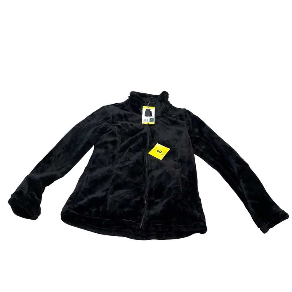 32 Degrees Heat Womens Plush Jacket Faux Fur Fleece Pockets Soft‎ Small